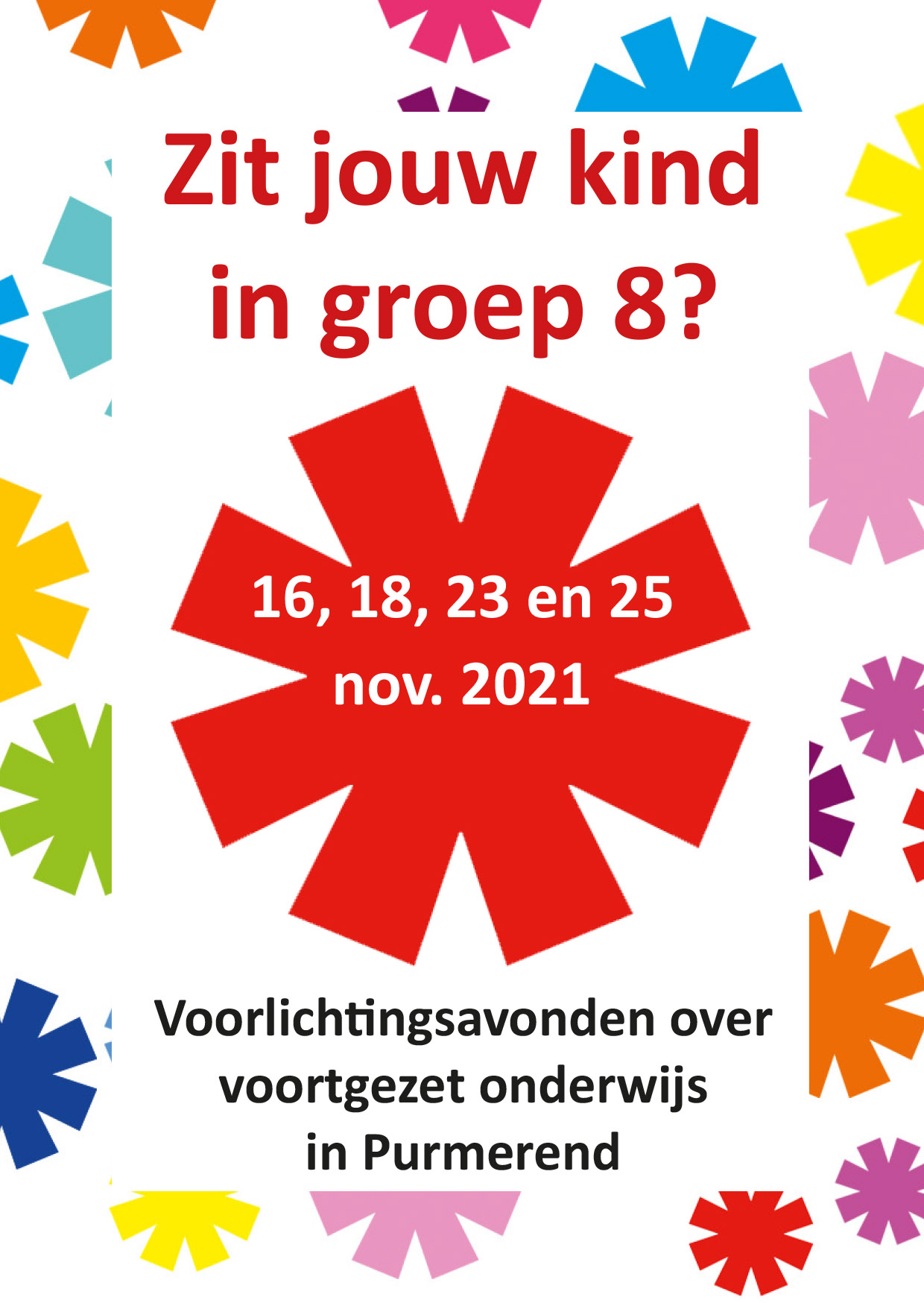 Voorlichtingsavond ouders groepen 8